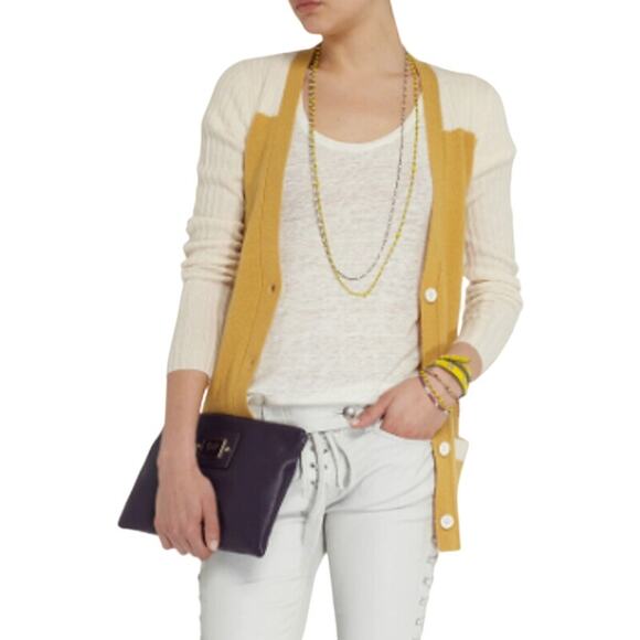 Isabel Marant Cali Colorblock Cashmere Cardigan - Picture 1 of 6